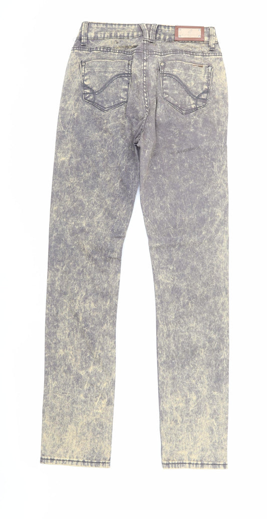 My Christy Women's Acid Wash Straight Jeans Blue
