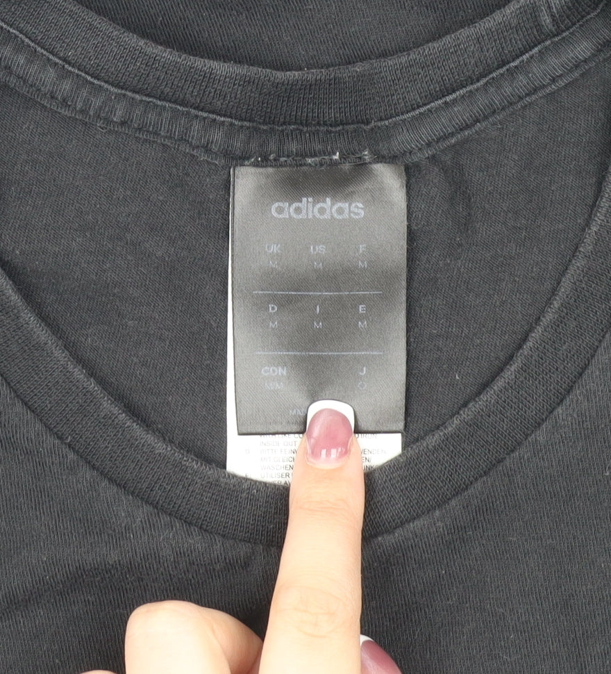 Adidas Men's Black Camouflage Logo T-Shirt Medium