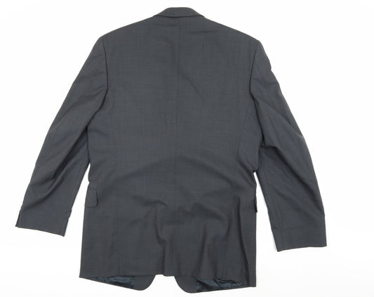 Jaeger Men's Grey Wool Suit Jacket 50L