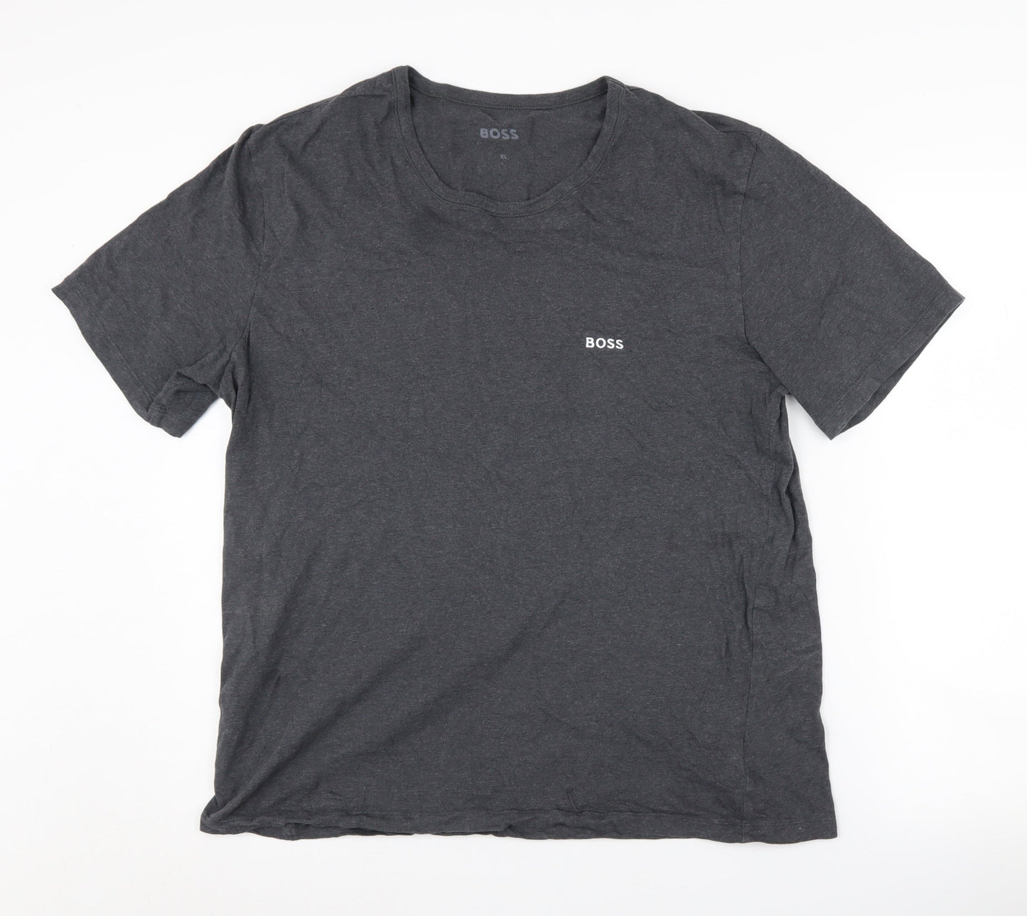 BOSS Men's XL Grey Cotton Crew Neck T-Shirt