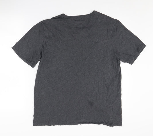 BOSS Men's XL Grey Cotton Crew Neck T-Shirt
