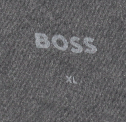 BOSS Men's XL Grey Cotton Crew Neck T-Shirt