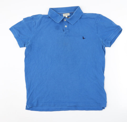 Jack Wills Men's Blue Polo Shirt - Size L, Classic Fit