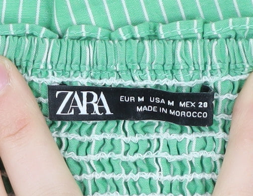 Zara Women's Green Camisole Tank Top - Size 12