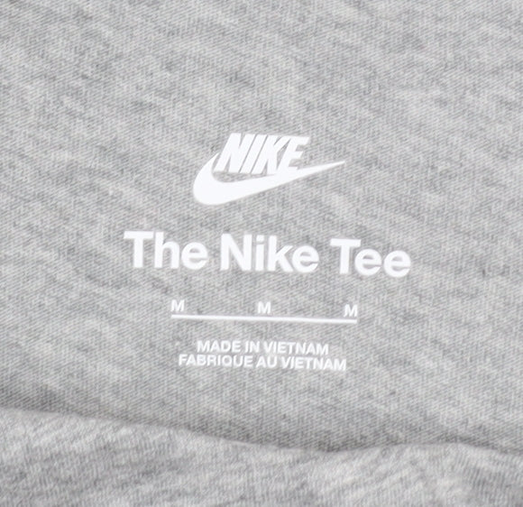Nike Men's Grey Cotton T-Shirt M Lightweight Logo Tee