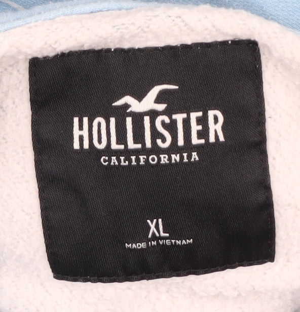 Hollister Men's Blue XL Striped Pullover Hoodie