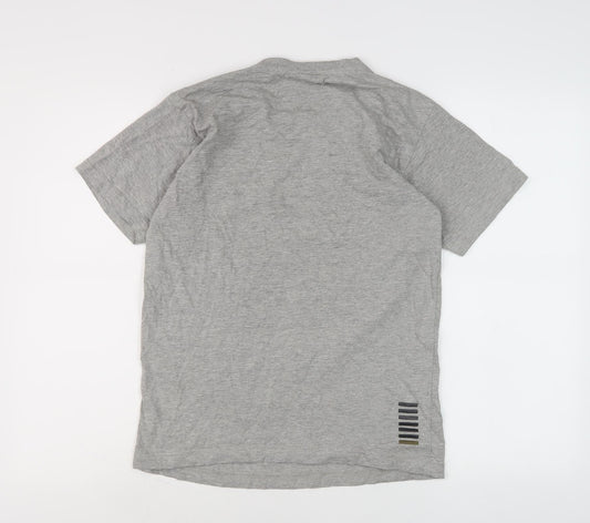 Emporio Armani Grey Men's S T-Shirt with Logo