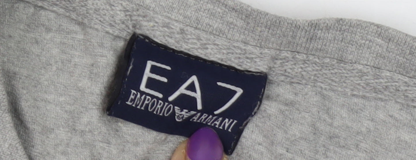 Emporio Armani Grey Men's S T-Shirt with Logo
