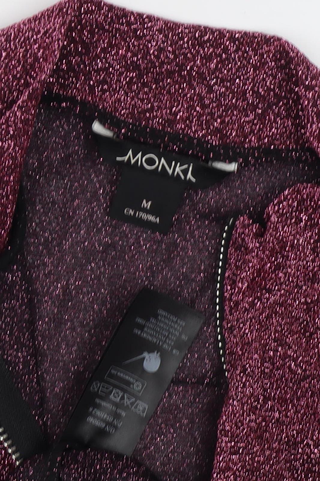 Monki Women's Purple Mock Neck Zip Top