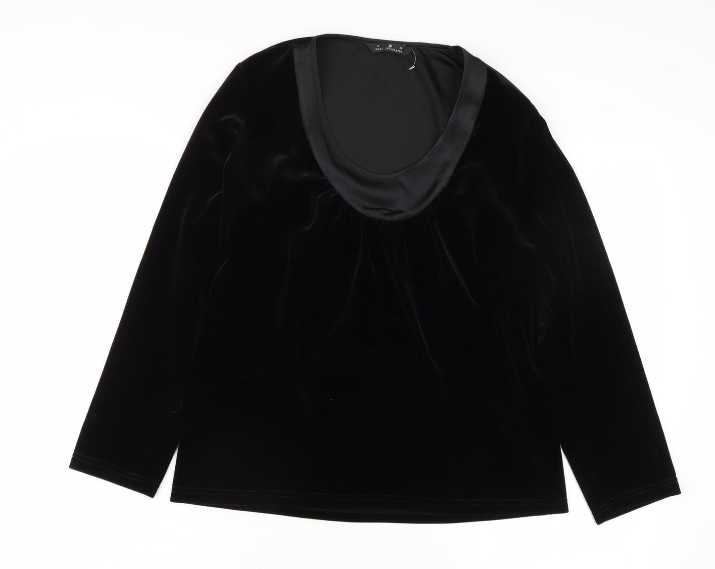 Paul Separates Women's Black Velvet Scoop Neck Top Size 10