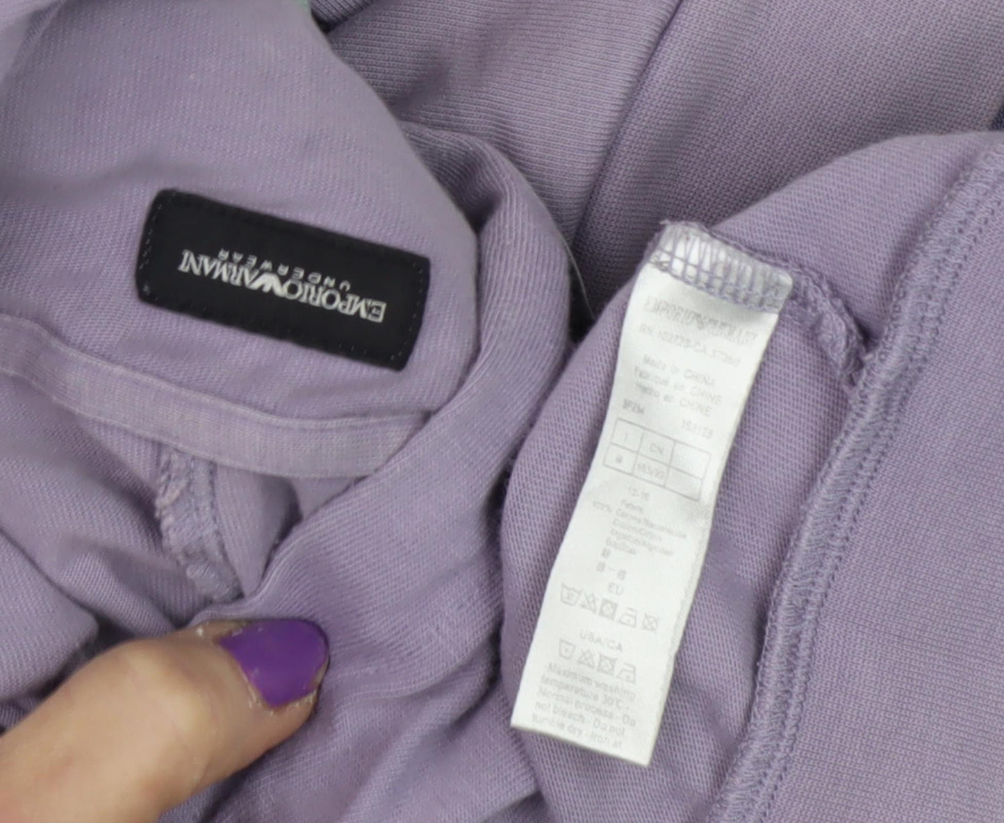 Emporio Armani Women's Purple Full Zip Hoodie M