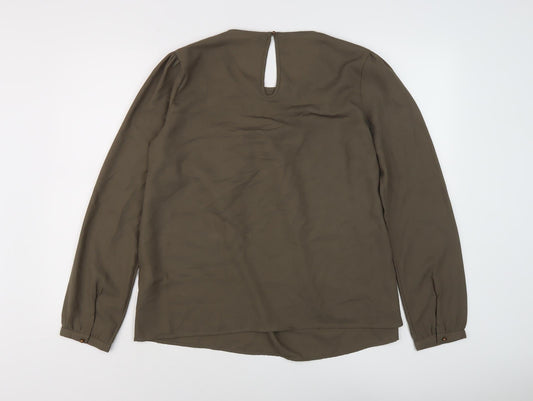 Benetton Women's Brown Long Sleeve Blouse