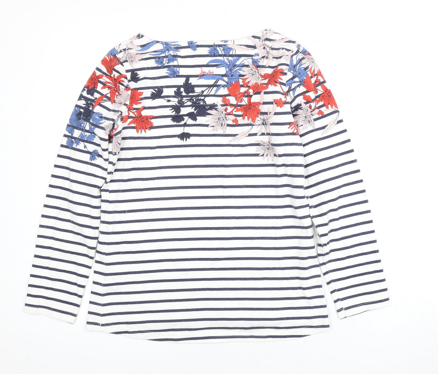 Joules Women's Multicoloured Striped T-Shirt Size 8