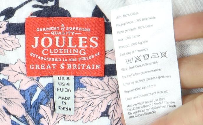 Joules Women's Multicoloured Striped T-Shirt Size 8