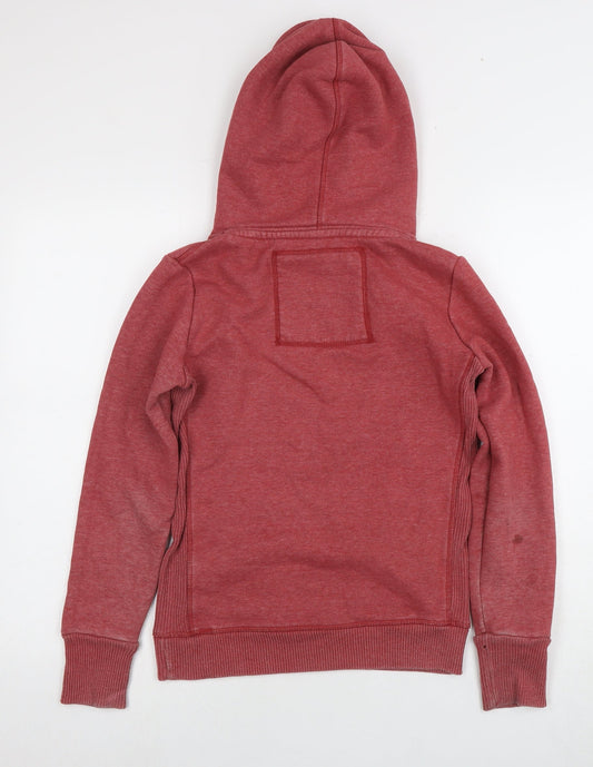 Superdry Women's Red Pullover Hoodie, XS, Casual Fleece