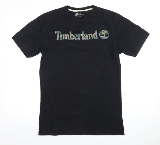 Timberland Men's Black Crew Neck Logo T-Shirt Size S