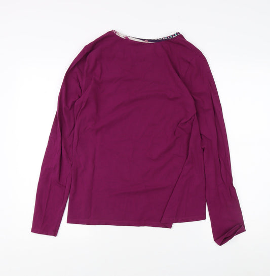 Womens UK Size S Lands' End Purple Cotton Blend T-Shirt