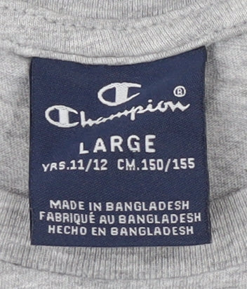 Champion Grey Basic T-Shirt L for Teens