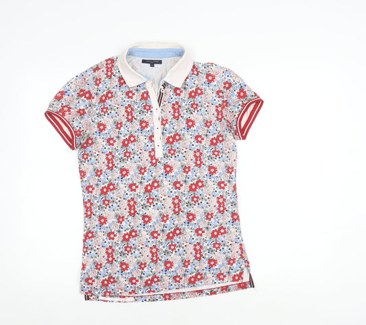 Tommy Hilfiger Women's Multicoloured Polo Shirt M
