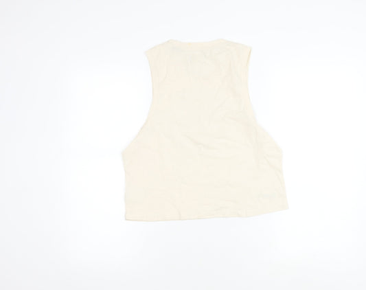 Superdry Women's Beige Cropped Tank Top Size 10