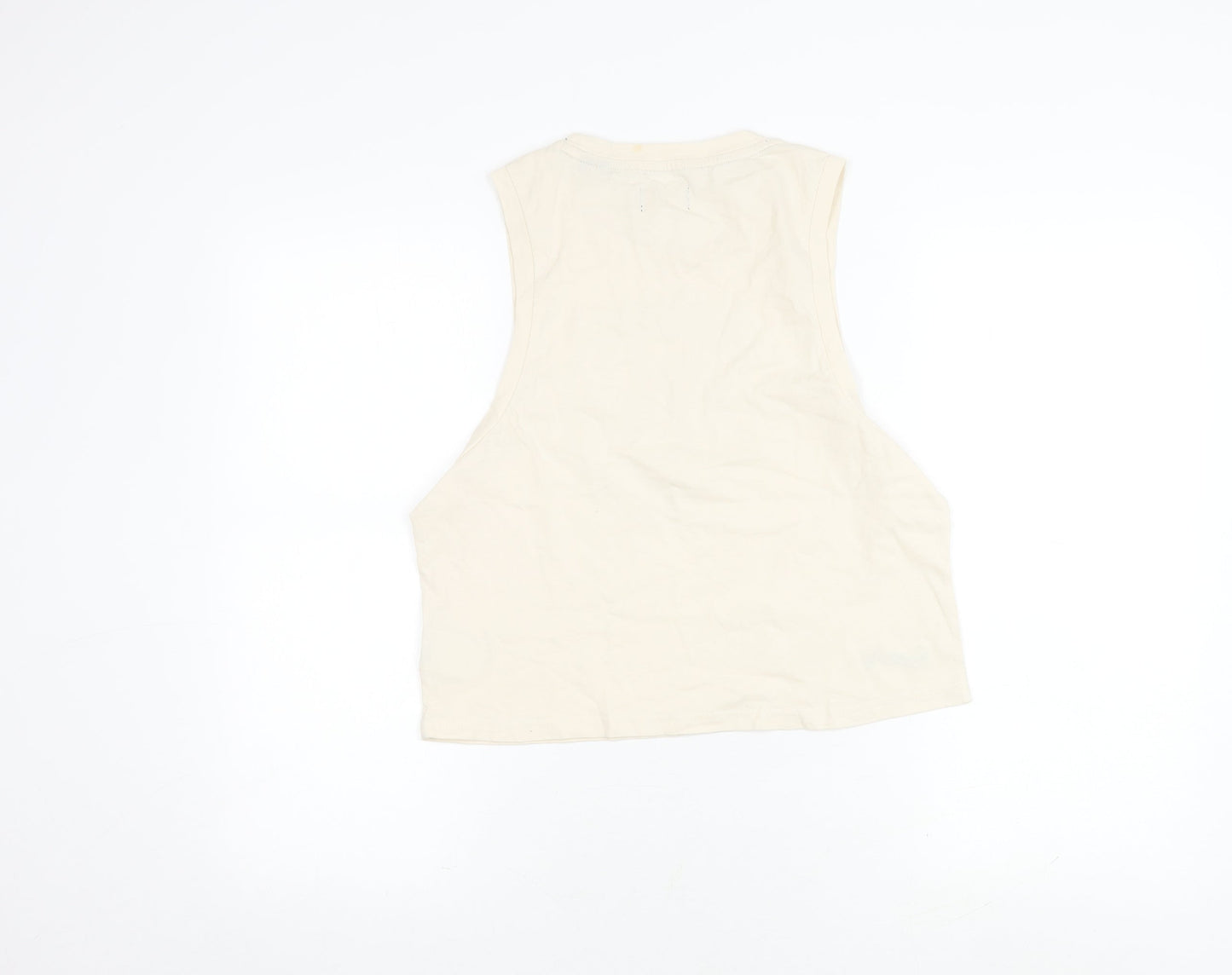 Superdry Women's Beige Cropped Tank Top Size 10