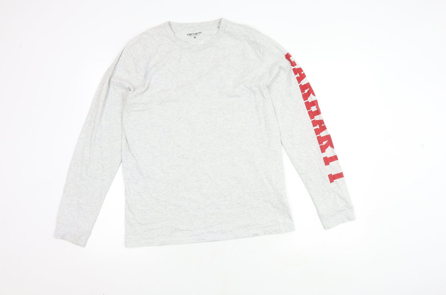 Carhartt Men's Grey Long Sleeve Cotton T-Shirt M