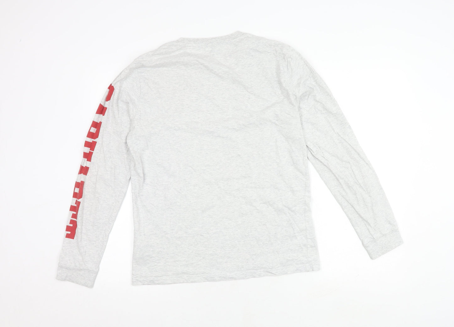 Carhartt Men's Grey Long Sleeve Cotton T-Shirt M