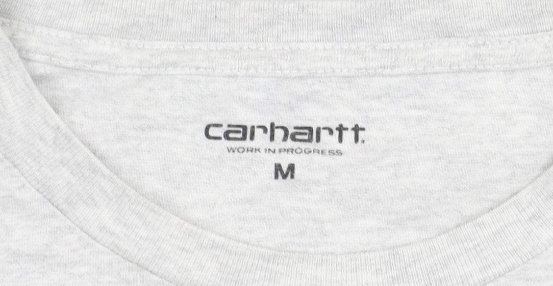Carhartt Men's Grey Long Sleeve Cotton T-Shirt M