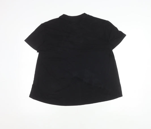 Sweaty Betty Women's Black Cotton T-Shirt, Size S