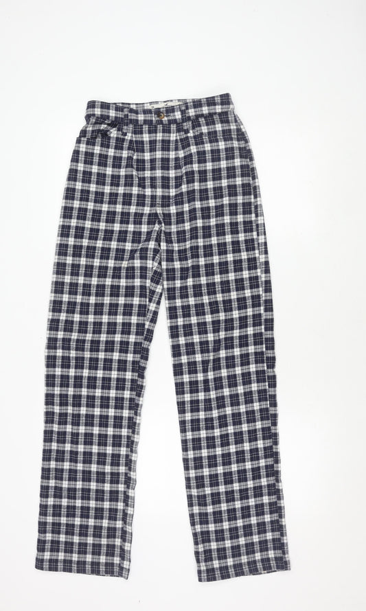 Hollister Women's Blue Plaid Trousers Size 24