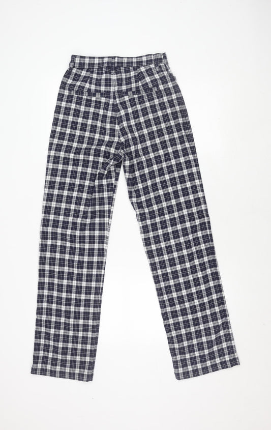 Hollister Women's Blue Plaid Trousers Size 24