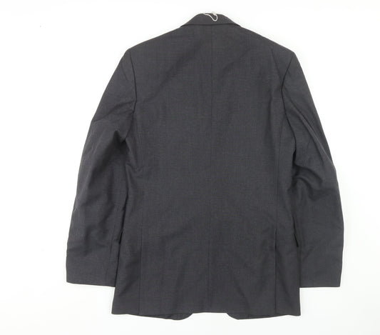 Centaur Men's Grey Blazer, Size 38L Wool, Formal Wear