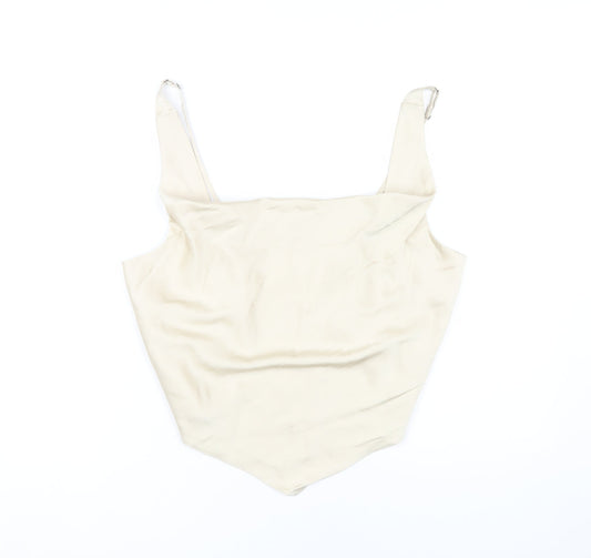 Abercrombie & Fitch Women's Beige Tank Top L