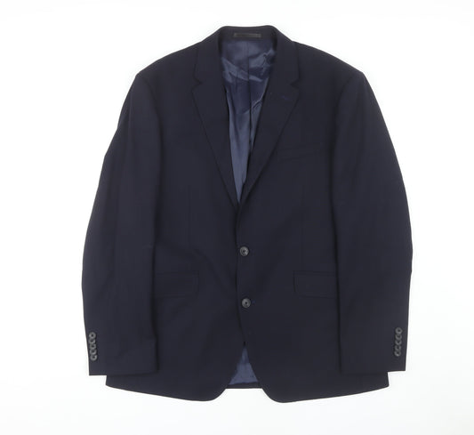 T.M.Lewin Men's Blue Slim Fit Blazer 43R