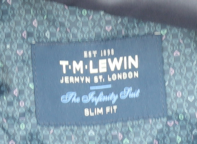 T.M.Lewin Men's Blue Slim Fit Blazer 43R