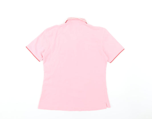 Womens UK Size XL le coq sportif Pink Cotton Blend Polo