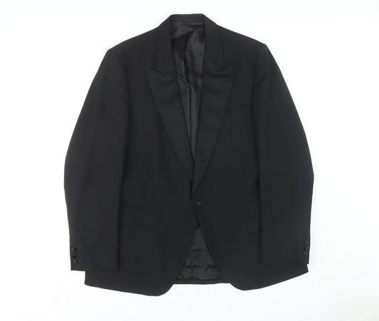 Mens 44 Chest Regular Austin Reed Black One-Button Blazer