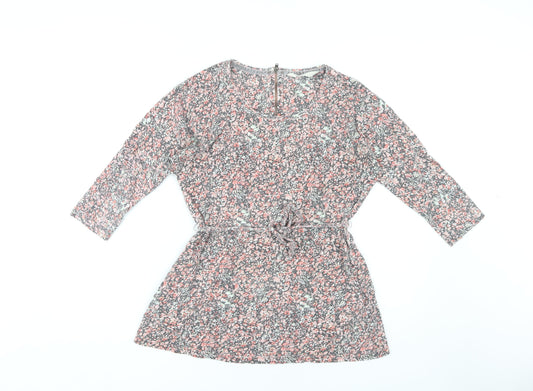 FatFace Women's Pink Floral Belted Top Size 10