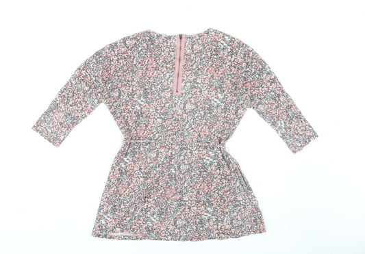 Fat Face Women's Pink Floral Belted Top Size 10