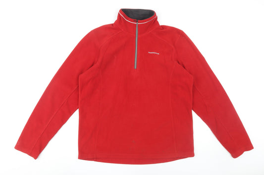 Craghoppers Men's Red Fleece 1/4 Zip Sweatshirt M