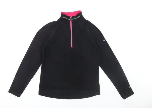 Trespass Women’s Black Zip Pullover Sweatshirt Size 10