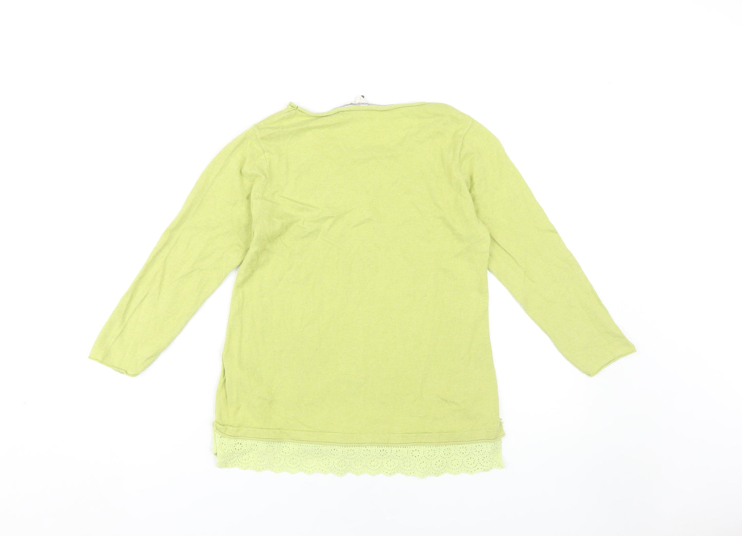 White Stuff Women's Green UK 8 Cotton T-Shirt