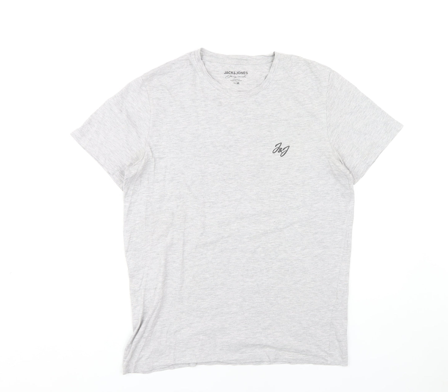 Jack & Jones Men's Grey M Crew Neck T-Shirt