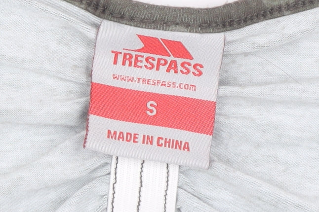 Trespass Women's Green Floral Sleeveless Tank Top S