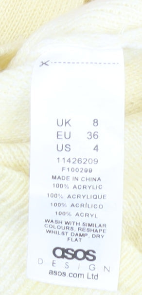 Close-up detail of ASOS Design Women's Multicoloured Wrap Jumper - UK 8