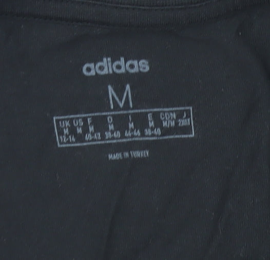 Adidas Unisex Black Regular Fit T-Shirt M