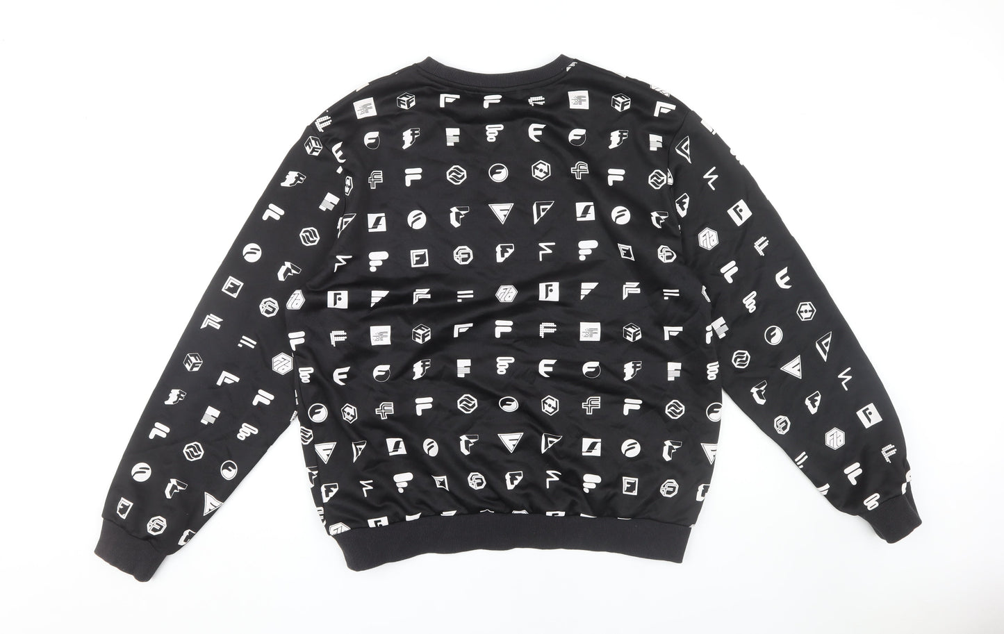 Fila Men's Black Pullover Sweatshirt L Logo