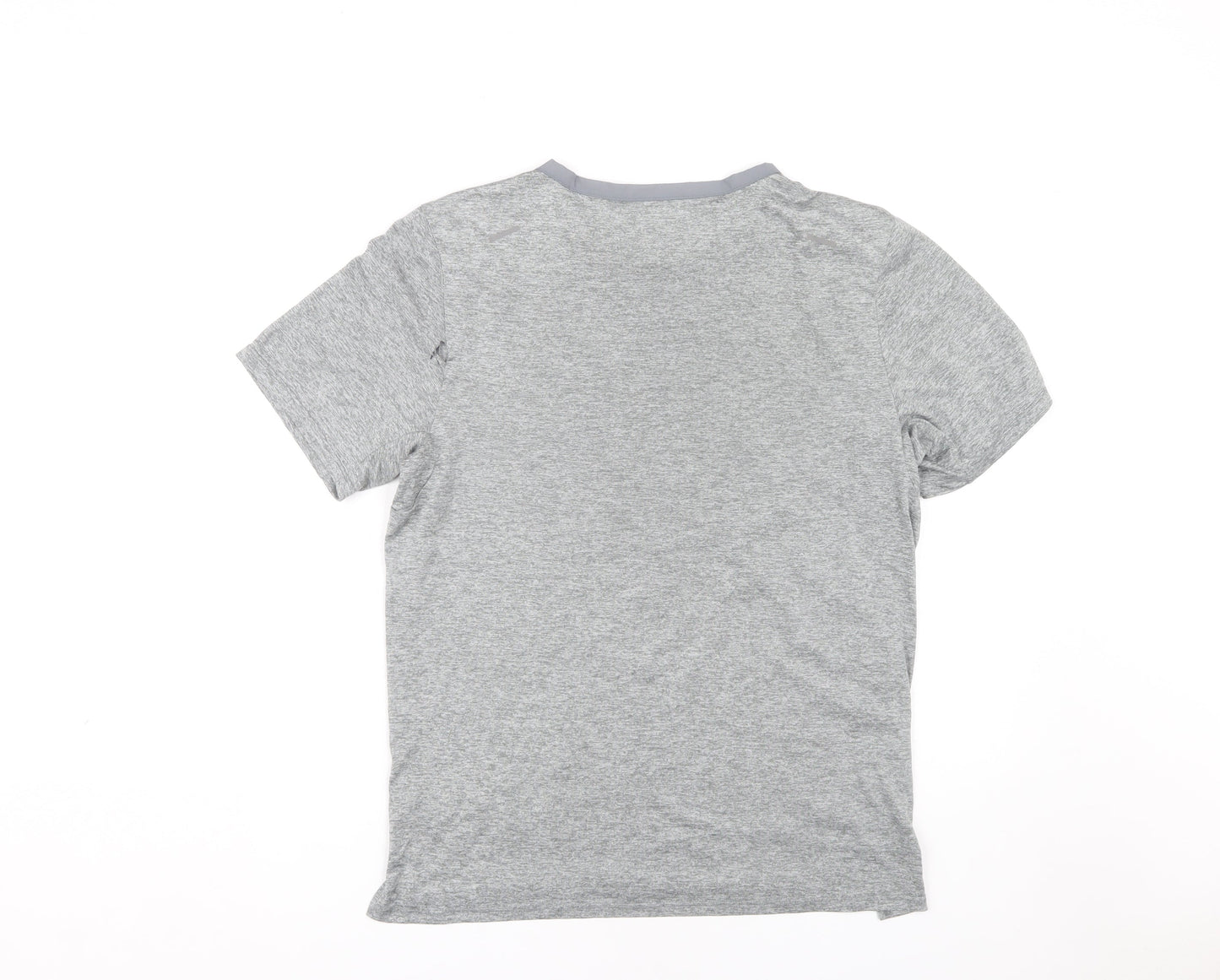 Nike Men's Grey Running T-Shirt, Size S, Breathable, Logo