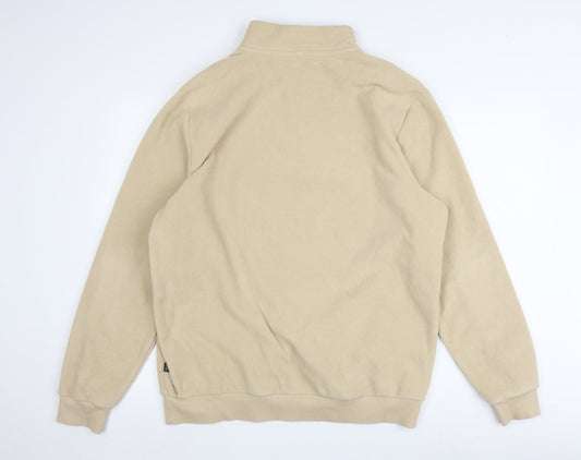 Puma Men's Beige Pullover Fleece L Size Sweatshirt