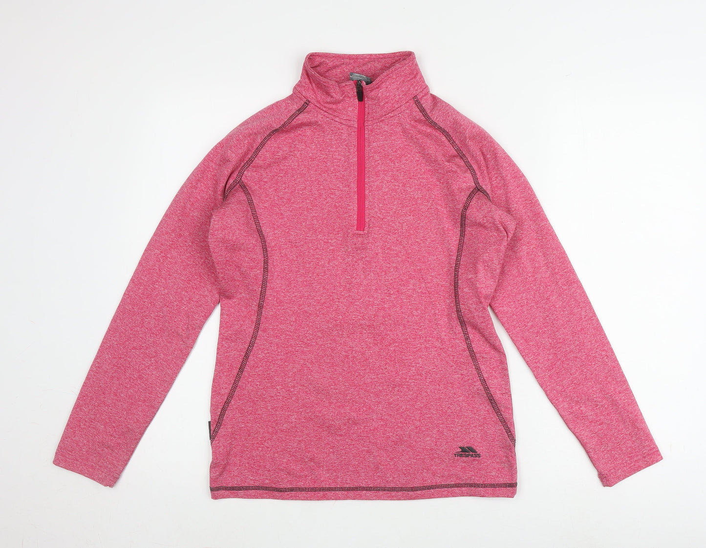 Trespass Pink Women's XS Activewear Top, 1/4 Zip, Stylish Pullover